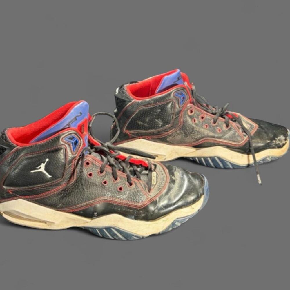 🚨 Nike Jordan B'Loyal Mid Bred Black & Red Sneakers Shoes Men’s Size 13 👟